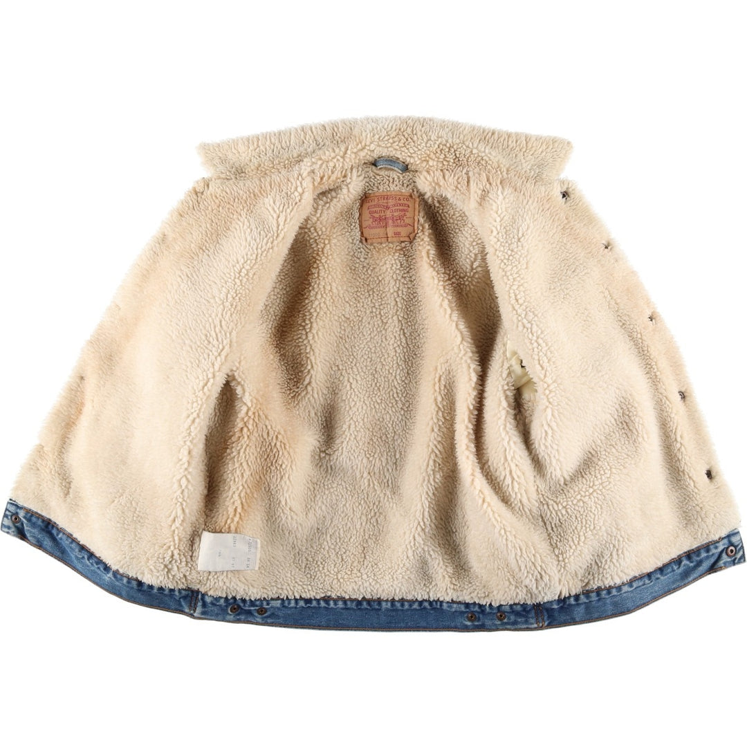 90'S Levi's 71500-0414 Denim Boa Jacket, Men's Size Medium, Vintage cotton blue type Vintage Second Hand