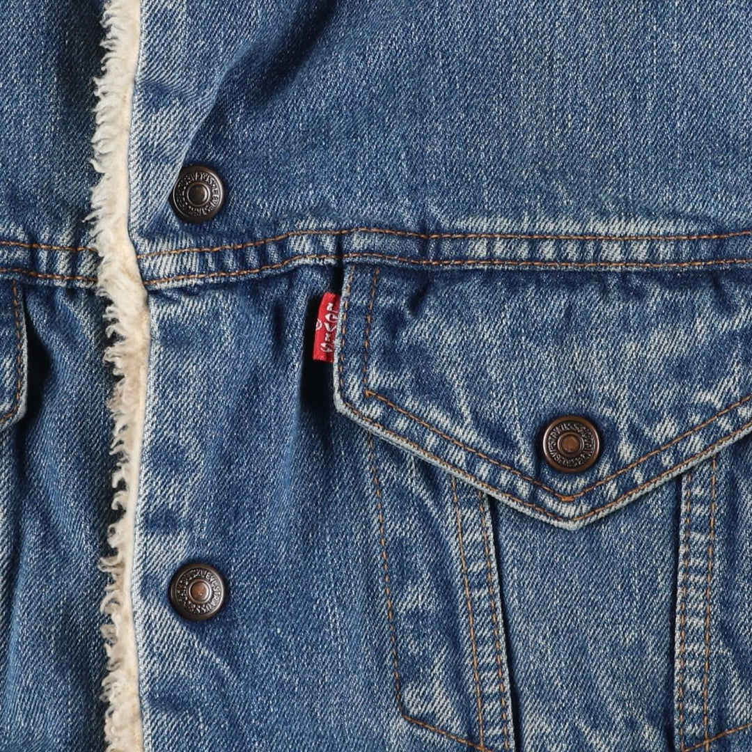 90'S Levi's 71500-0414 Denim Boa Jacket, Men's Size Medium, Vintage cotton blue type Vintage Second Hand