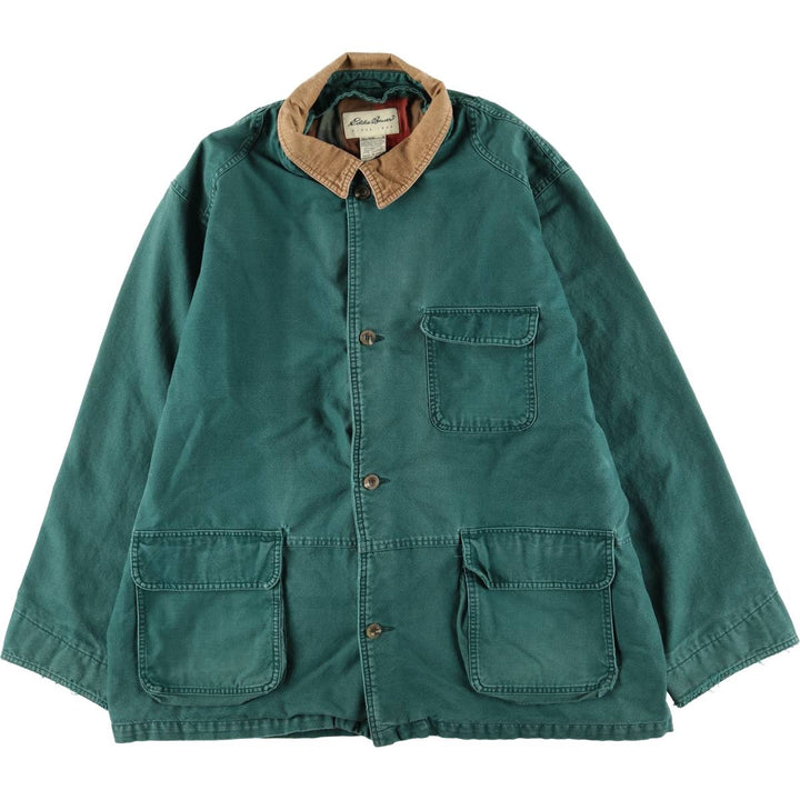 Eddie Bauer Hunting Jacket, Men's XL cotton green type Vintage Second Hand