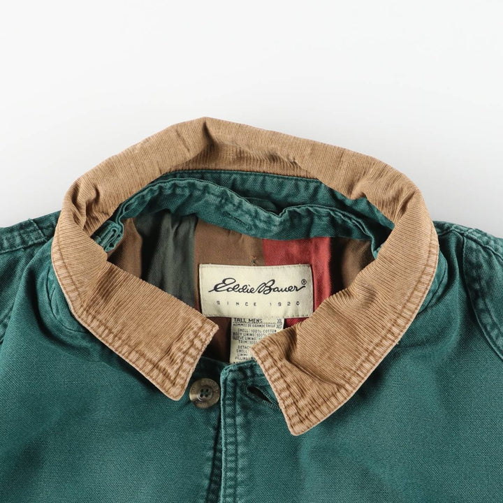 Eddie Bauer Hunting Jacket, Men's XL cotton green type Vintage Second Hand
