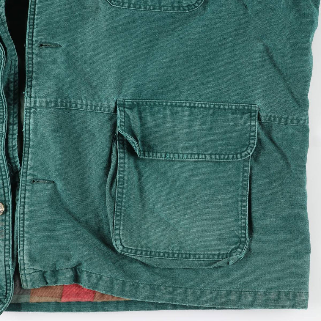 Eddie Bauer Hunting Jacket, Men's XL cotton green type Vintage Second Hand