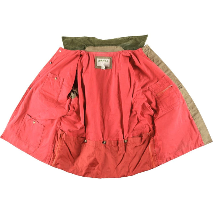 90s-00'S ORVIS Hunting Jacket, Men's Size L cotton Khaki type Vintage Second Hand