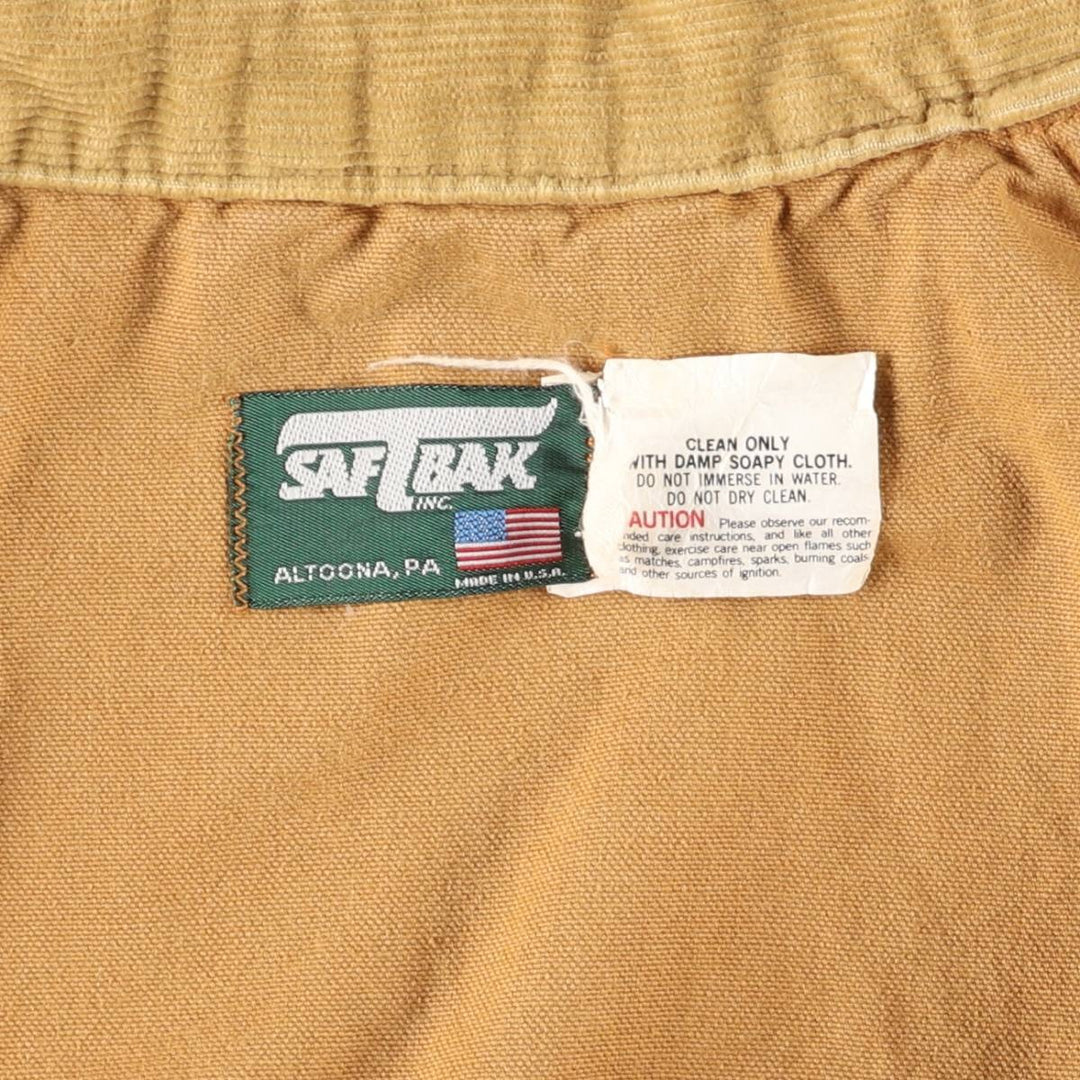 Vintage 1980'S SAFTBAK Duck Hunting Jacket, Made in USA, Men's Size L unclear Beige type Vintage Second Hand