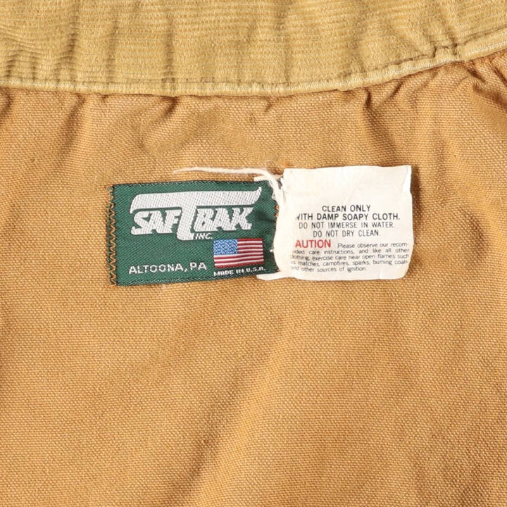Vintage 1980'S SAFTBAK Duck Hunting Jacket, Made in USA, Men's Size L unclear Beige type Vintage Second Hand