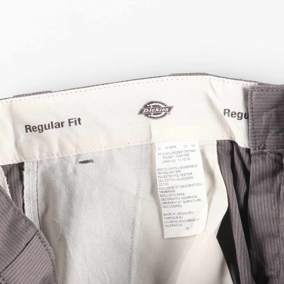 Dickies Regular Fit Work Shorts, Men's, Size W34 polyester gray type Vintage Second Hand
