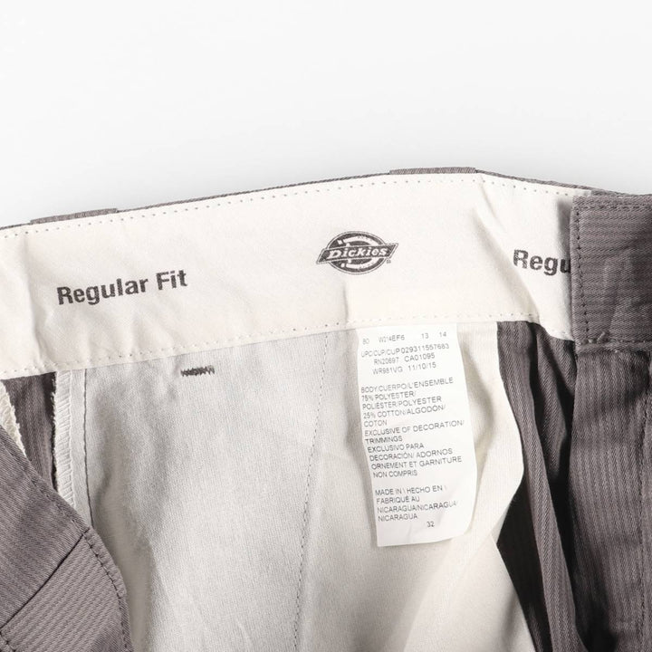 Dickies Regular Fit Work Shorts, Men's, Size W34 polyester gray type Vintage Second Hand