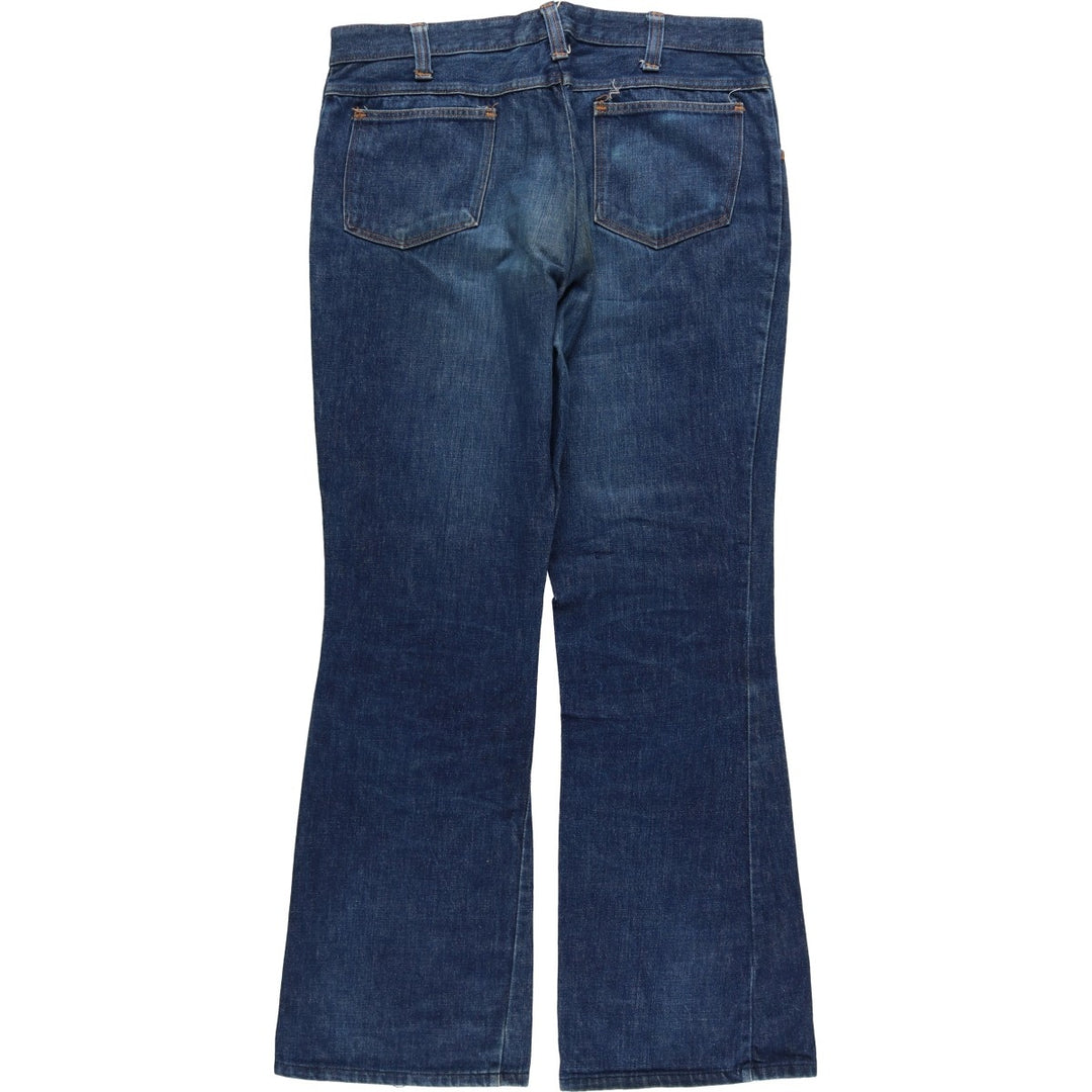 T and T Flare Cut Denim Pants Men's Size W37 unclear blue type Vintage Second Hand