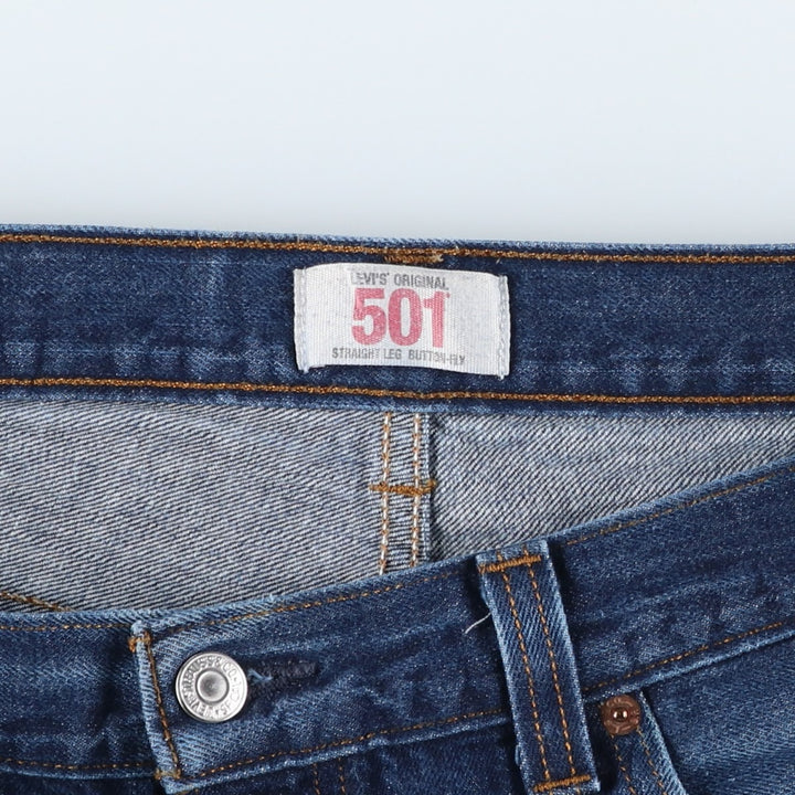 Levi's 501 Straight Leg Button-Fly Euro Model Straight Denim Pants, Men's Size 36 cotton navy blue type Vintage Second Hand