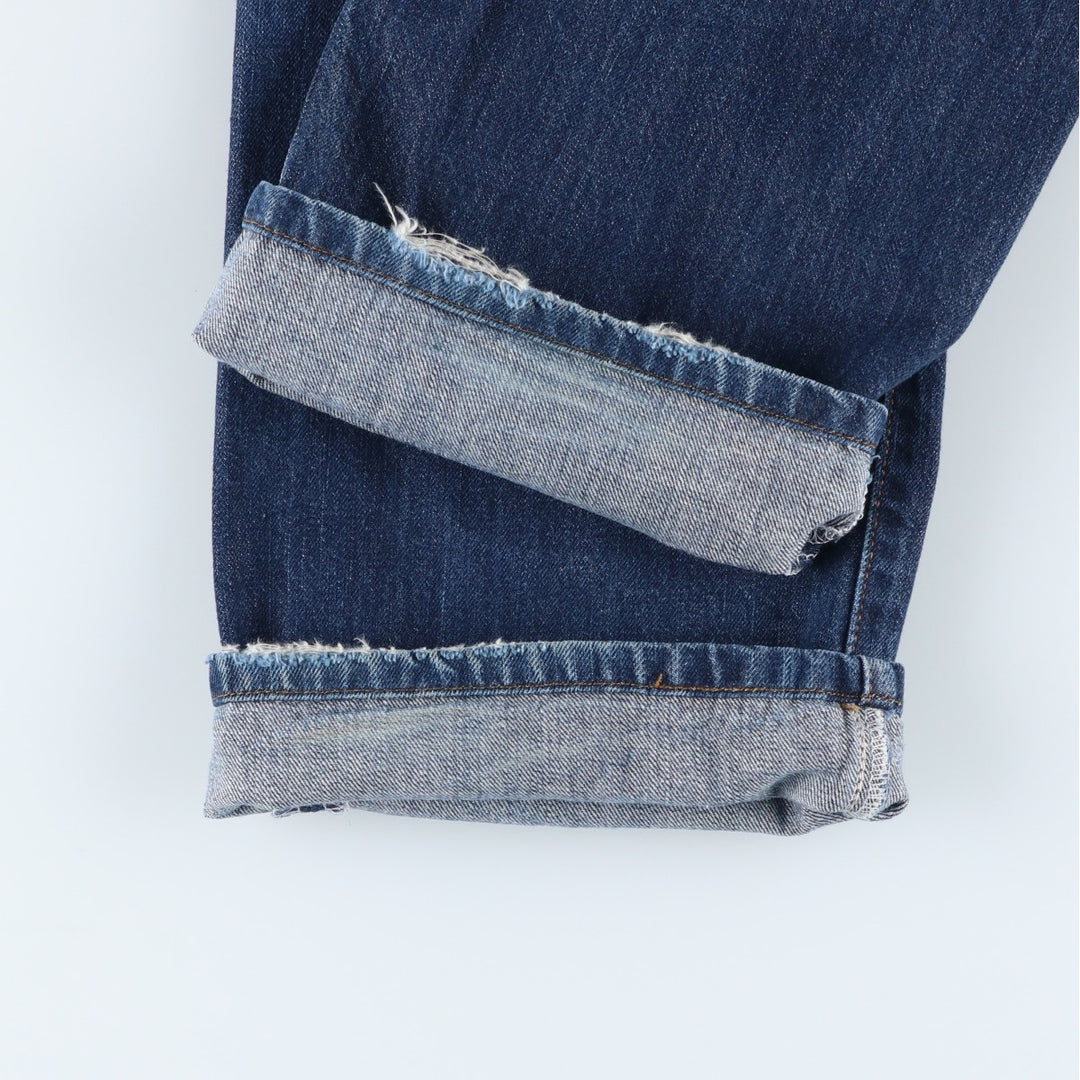 Levi's 501 Straight Leg Button-Fly Euro Model Straight Denim Pants, Men's Size 36 cotton navy blue type Vintage Second Hand