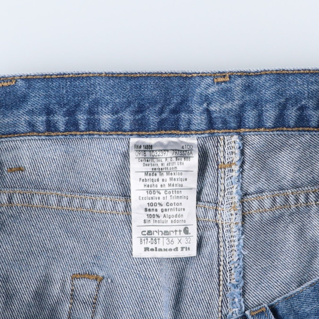 Carhartt Relaxed Fit Tapered Denim Pants for Men, W36 cotton blue type Vintage Second Hand