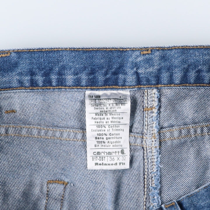 Carhartt Relaxed Fit Tapered Denim Pants for Men, W36 cotton blue type Vintage Second Hand