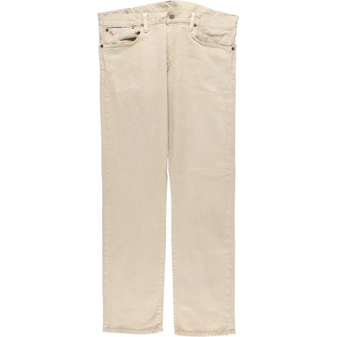 Ralph Lauren POLO RALPH LAUREN men's tapered denim pants, size W37 cotton Beige type Vintage Second Hand