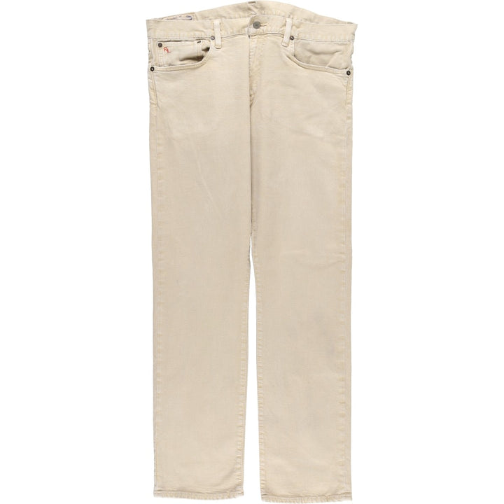 Ralph Lauren POLO RALPH LAUREN men's tapered denim pants, size W37 cotton Beige type Vintage Second Hand