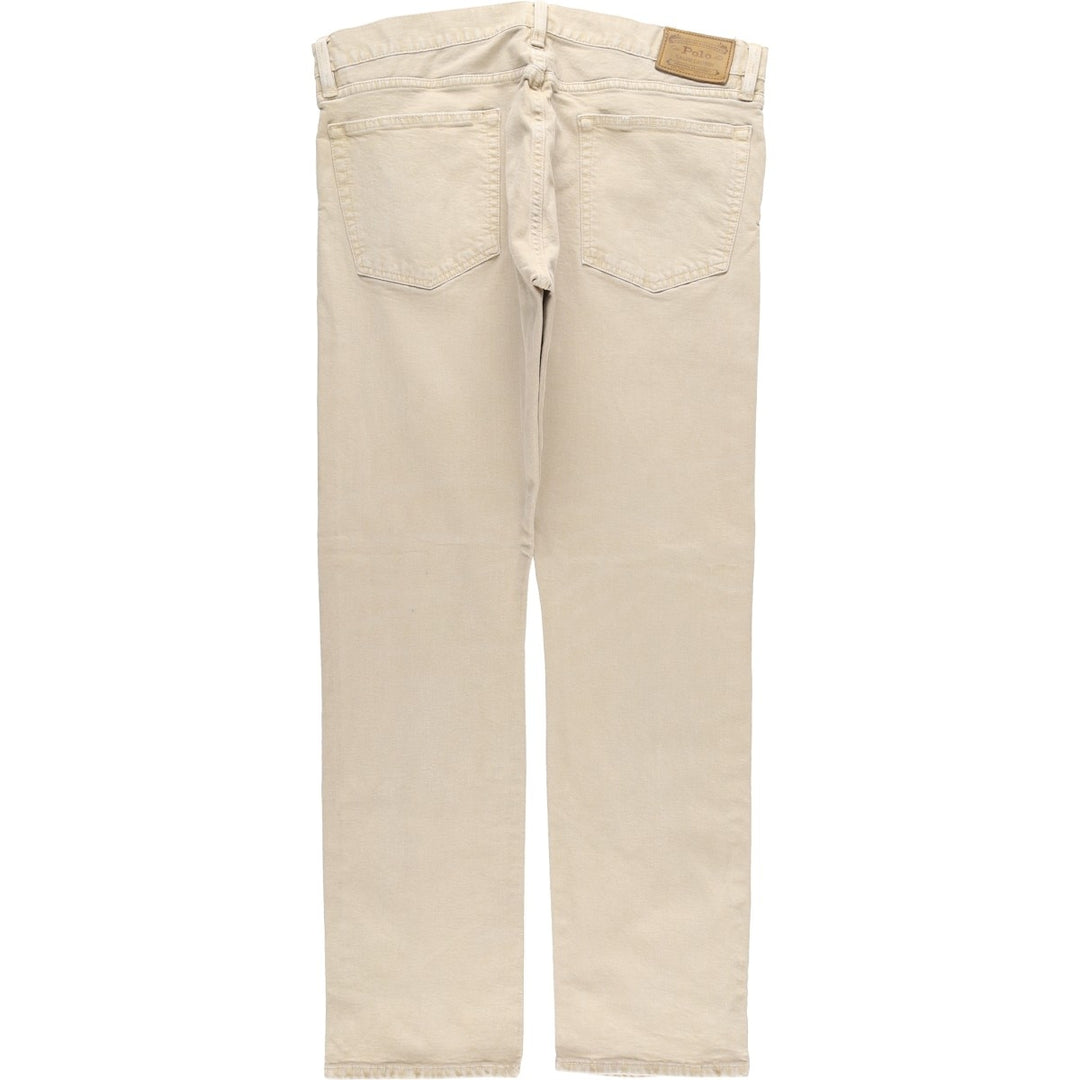 Ralph Lauren POLO RALPH LAUREN men's tapered denim pants, size W37 cotton Beige type Vintage Second Hand