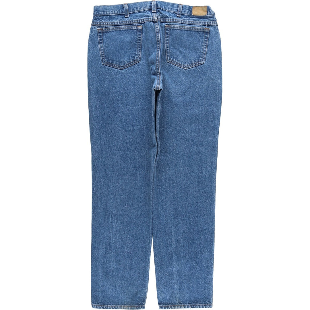 Vintage 80s-90'S LL Bean Tapered Denim Pants, Made in USA, Men's Size W34 (approx.) cotton blue type Vintage Second Hand