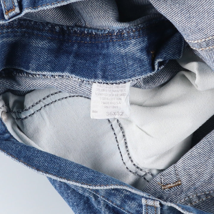 Vintage 80s-90'S LL Bean Tapered Denim Pants, Made in USA, Men's Size W34 (approx.) cotton blue type Vintage Second Hand
