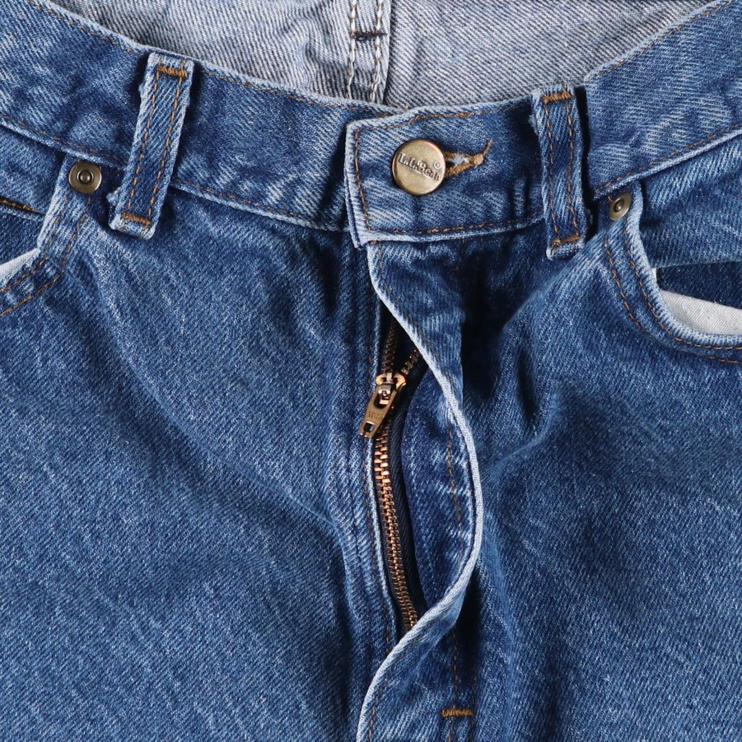 Vintage 80s-90'S LL Bean Tapered Denim Pants, Made in USA, Men's Size W34 (approx.) cotton blue type Vintage Second Hand
