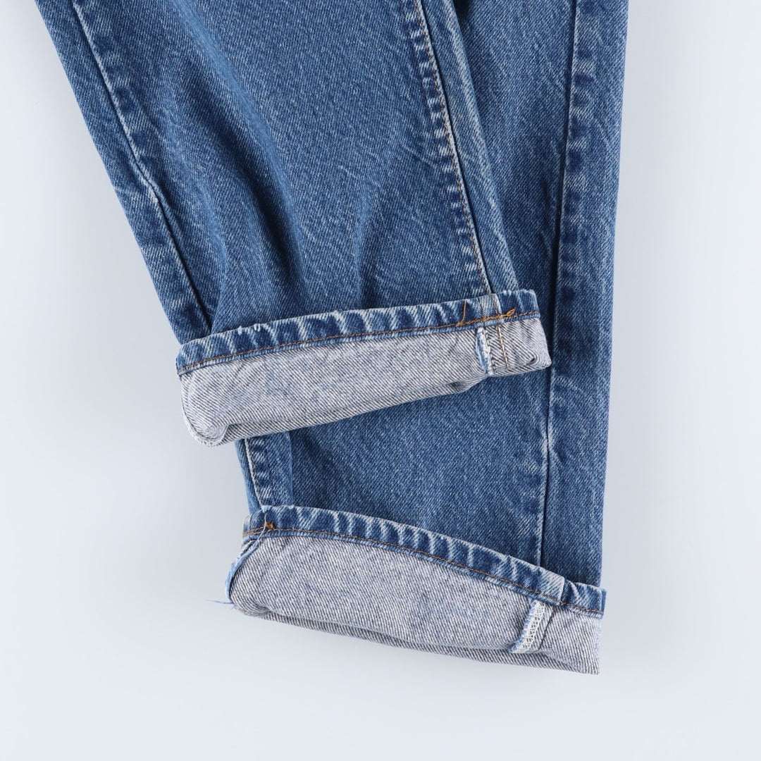 Vintage 80s-90'S LL Bean Tapered Denim Pants, Made in USA, Men's Size W34 (approx.) cotton blue type Vintage Second Hand