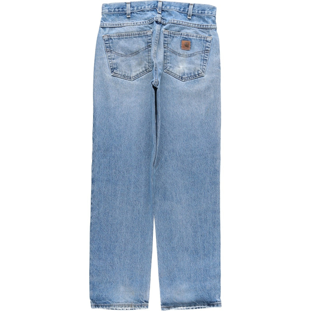 Carhartt Relaxed Fit Tapered Denim Pants for Men, W32 equivalent cotton blue type Vintage Second Hand