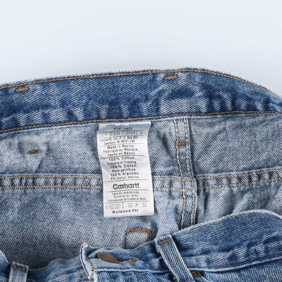Carhartt Relaxed Fit Tapered Denim Pants for Men, W32 equivalent cotton blue type Vintage Second Hand