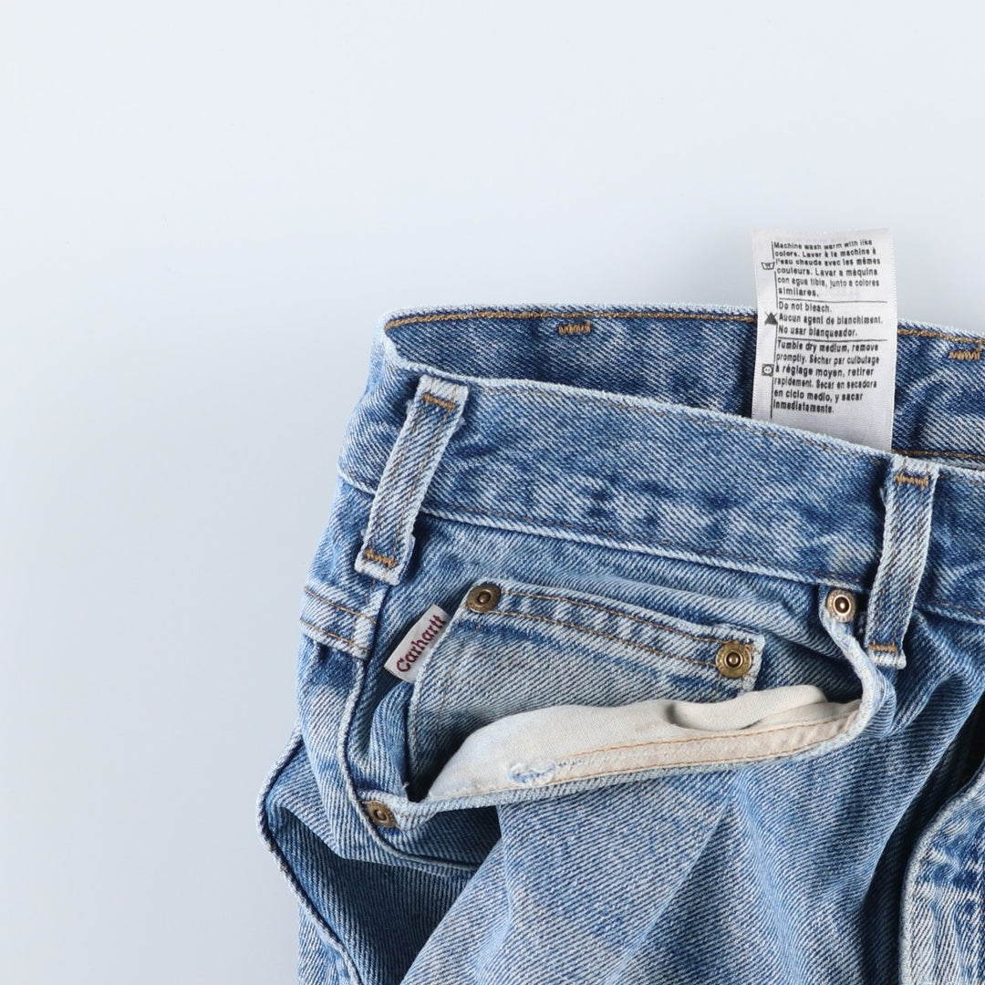 Carhartt Relaxed Fit Tapered Denim Pants for Men, W32 equivalent cotton blue type Vintage Second Hand