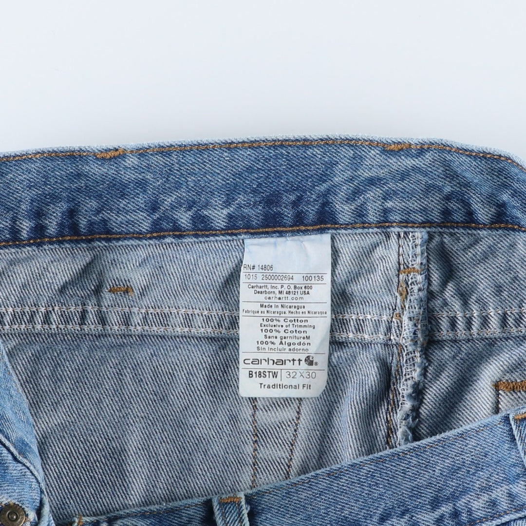 Carhartt Traditional Fit Tapered Denim Pants, Men's, Size W32 cotton blue type Vintage Second Hand