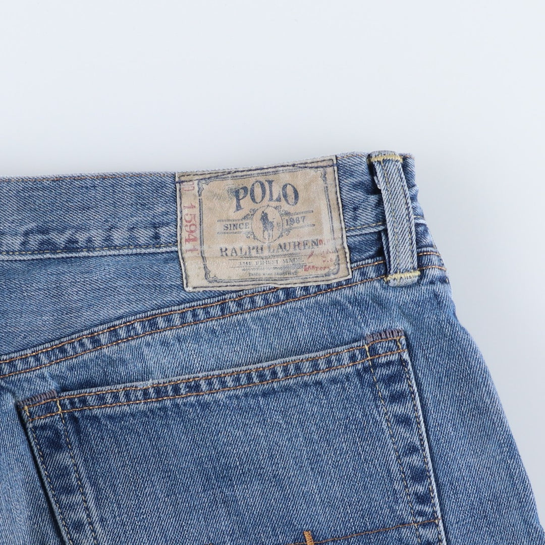 Ralph Lauren POLO RALPH LAUREN tapered denim pants for men, W38 equivalent cotton blue type Vintage Second Hand