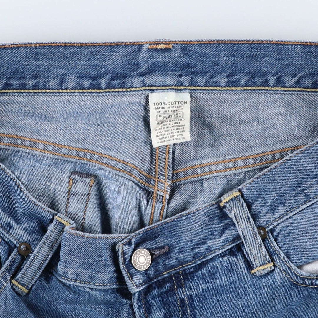 Ralph Lauren POLO RALPH LAUREN tapered denim pants for men, W38 equivalent cotton blue type Vintage Second Hand