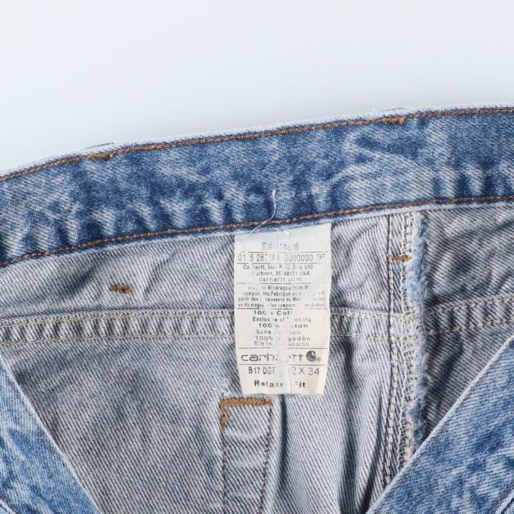 Carhartt Relaxed Fit Tapered Denim Pants for Men, W32 equivalent cotton blue type Vintage Second Hand