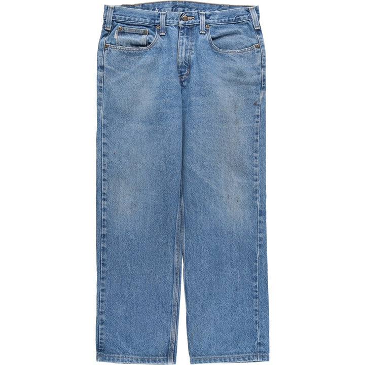 Carhartt Tapered Denim Pants for Men, W35 equivalent unclear blue type Vintage Second Hand