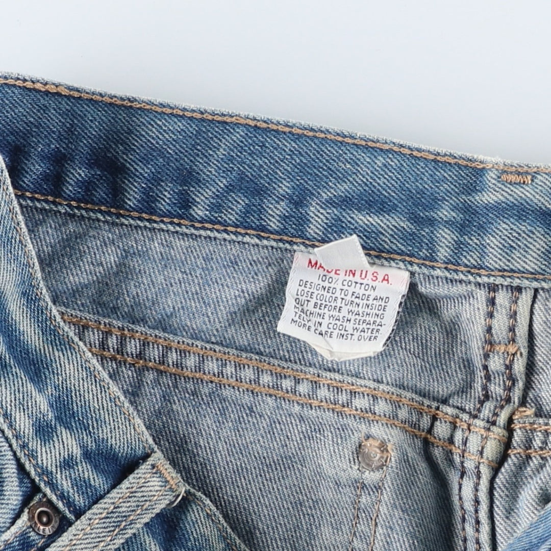 Vintage 1980'S Calvin Klein straight-leg denim pants, made in the USA, women's size L (w29). cotton blue type Vintage Second Hand