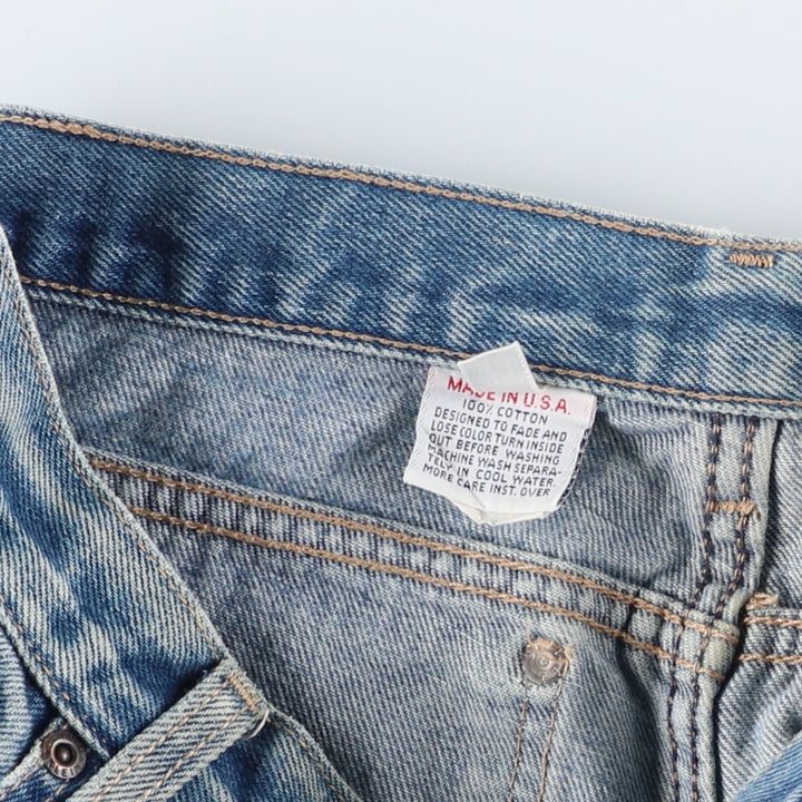 Vintage 1980'S Calvin Klein straight-leg denim pants, made in the USA, women's size L (w29). cotton blue type Vintage Second Hand