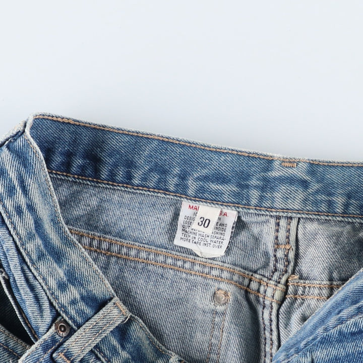 Vintage 1980'S Calvin Klein straight-leg denim pants, made in the USA, women's size L (w29). cotton blue type Vintage Second Hand