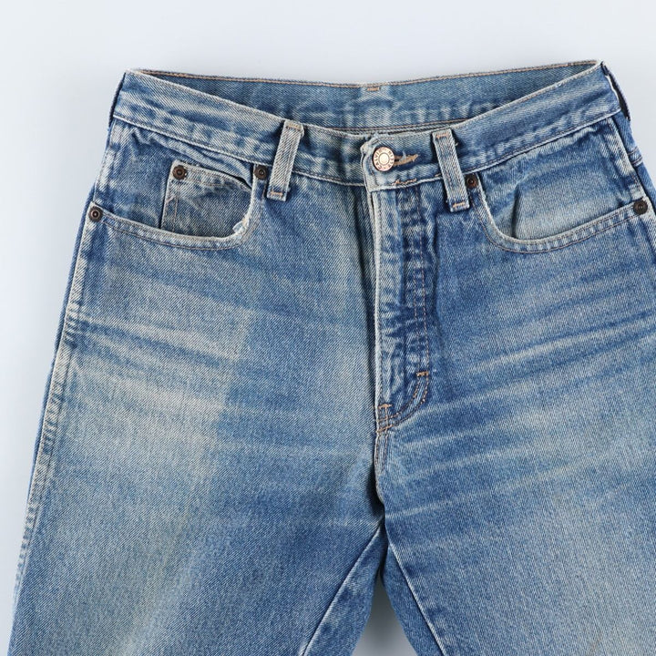 Vintage 1980'S Calvin Klein straight-leg denim pants, made in the USA, women's size L (w29). cotton blue type Vintage Second Hand