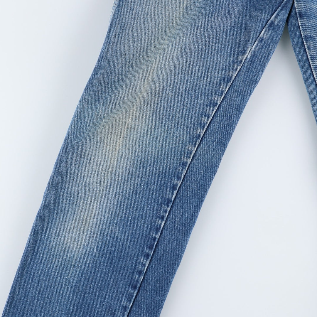 Vintage 1980'S Calvin Klein straight-leg denim pants, made in the USA, women's size L (w29). cotton blue type Vintage Second Hand