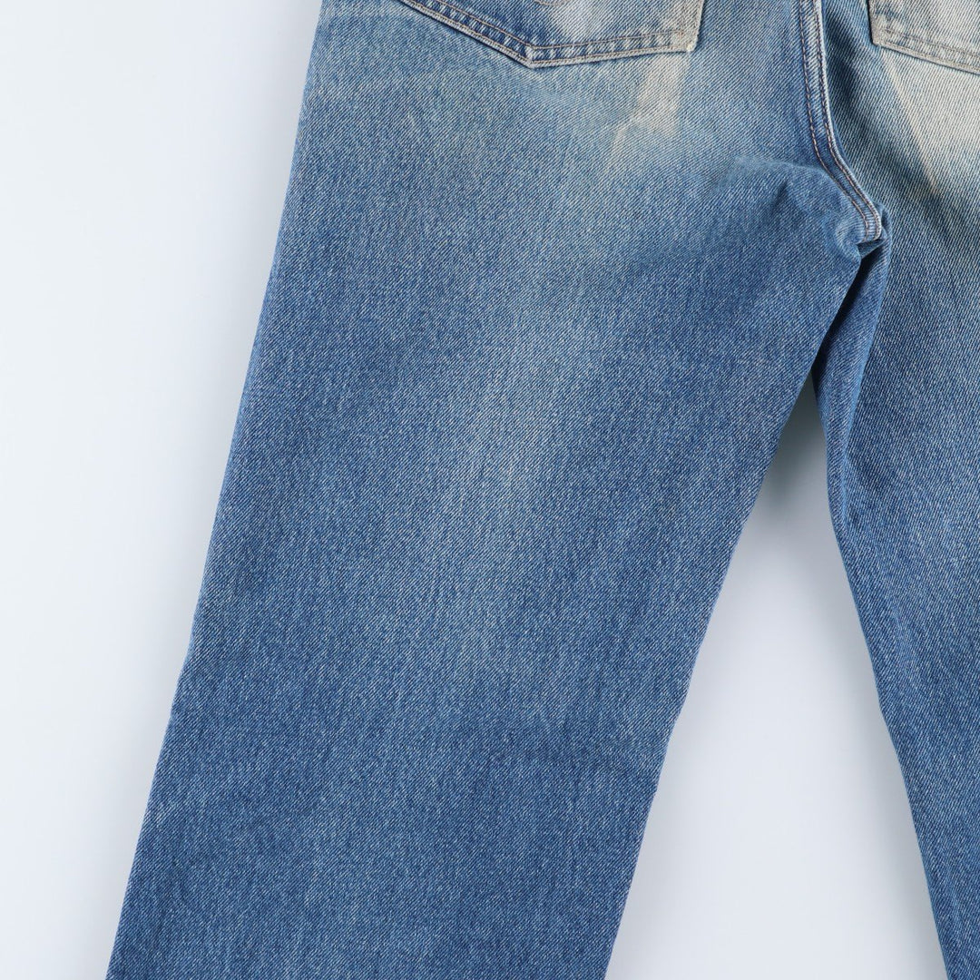 Vintage 1980'S Calvin Klein straight-leg denim pants, made in the USA, women's size L (w29). cotton blue type Vintage Second Hand