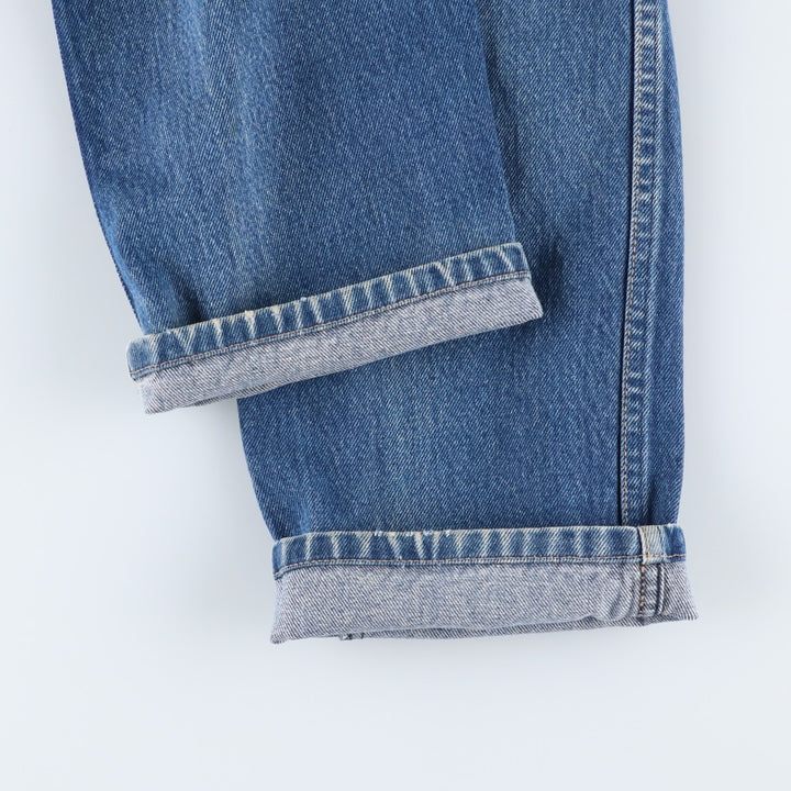 Vintage 1980'S Calvin Klein straight-leg denim pants, made in the USA, women's size L (w29). cotton blue type Vintage Second Hand