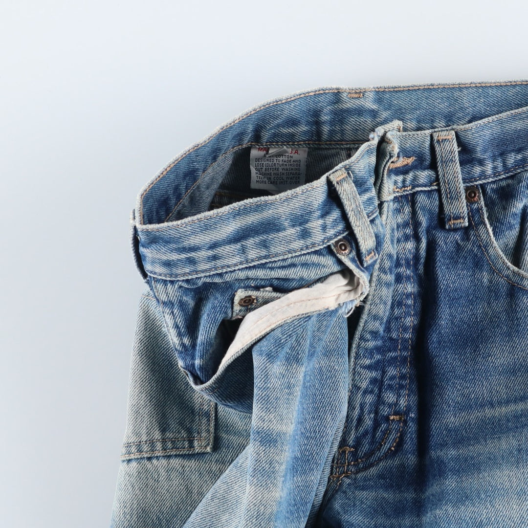 Vintage 1980'S Calvin Klein straight-leg denim pants, made in the USA, women's size L (w29). cotton blue type Vintage Second Hand