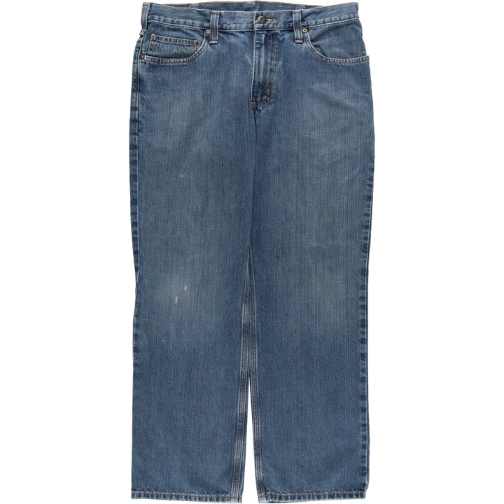 Carhartt Relaxed Fit Tapered Denim Pants for Men, W34 equivalent cotton blue type Vintage Second Hand