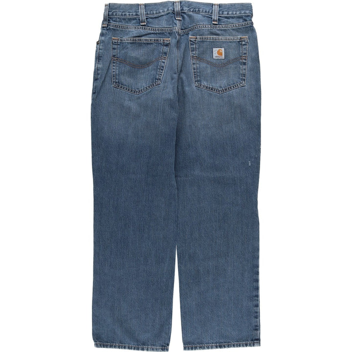Carhartt Relaxed Fit Tapered Denim Pants for Men, W34 equivalent cotton blue type Vintage Second Hand