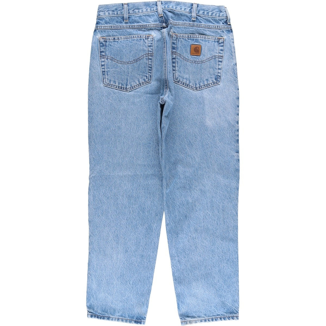 Carhartt Relaxed Fit Tapered Denim Pants for Men, W34 equivalent cotton blue type Vintage Second Hand