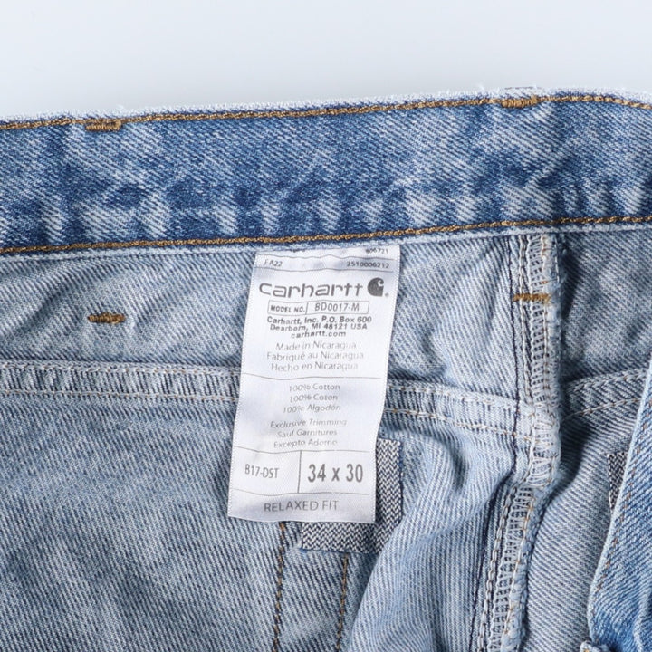 Carhartt Relaxed Fit Tapered Denim Pants for Men, W34 equivalent cotton blue type Vintage Second Hand