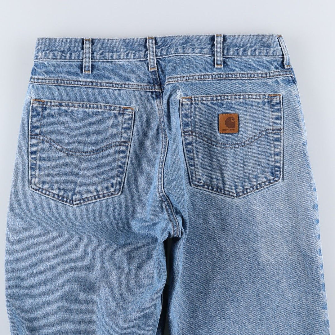 Carhartt Relaxed Fit Tapered Denim Pants for Men, W34 equivalent cotton blue type Vintage Second Hand