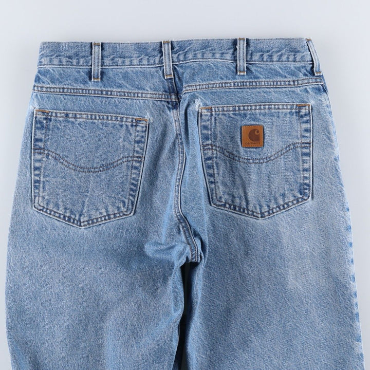 Carhartt Relaxed Fit Tapered Denim Pants for Men, W34 equivalent cotton blue type Vintage Second Hand