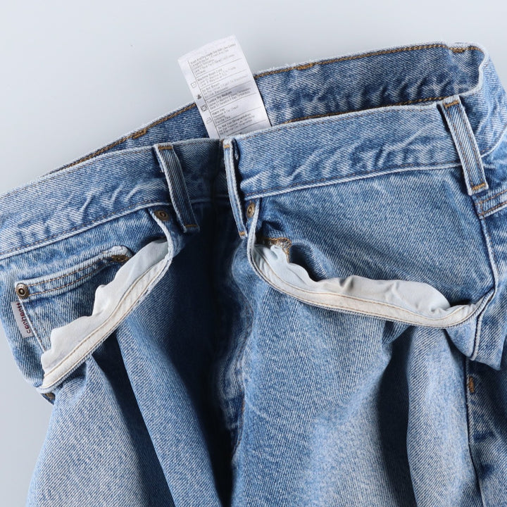 Carhartt Relaxed Fit Tapered Denim Pants for Men, W34 equivalent cotton blue type Vintage Second Hand
