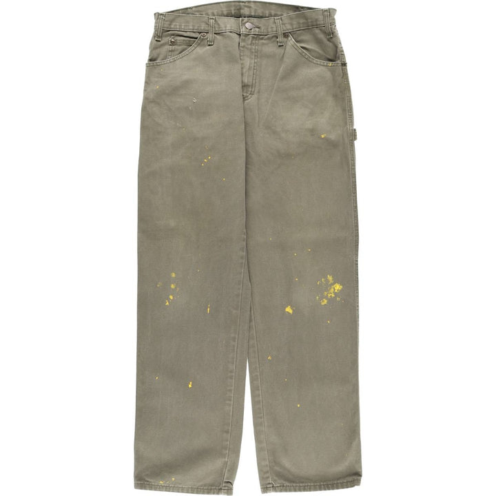 Dickies Painted Duck Painter Pants for Men, W34 equivalent unclear Khaki type sage green Vintage Second Hand