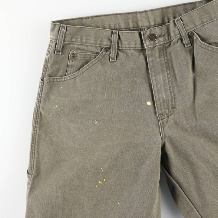 Dickies Painted Duck Painter Pants for Men, W34 equivalent unclear Khaki type sage green Vintage Second Hand
