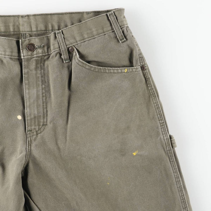 Dickies Painted Duck Painter Pants for Men, W34 equivalent unclear Khaki type sage green Vintage Second Hand