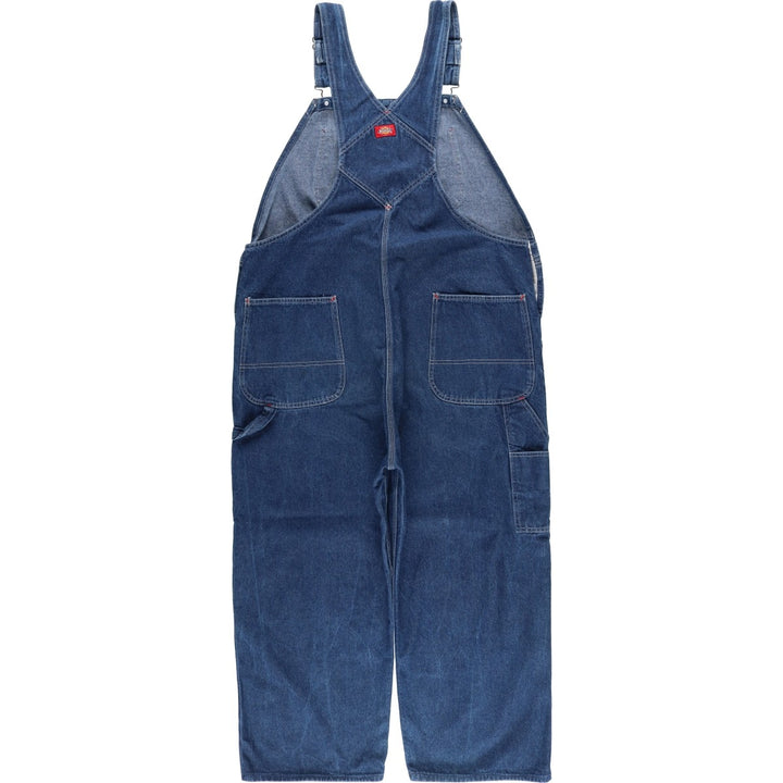 Dickies denim overalls, men's size W44 (approx.) cotton blue type Vintage Second Hand