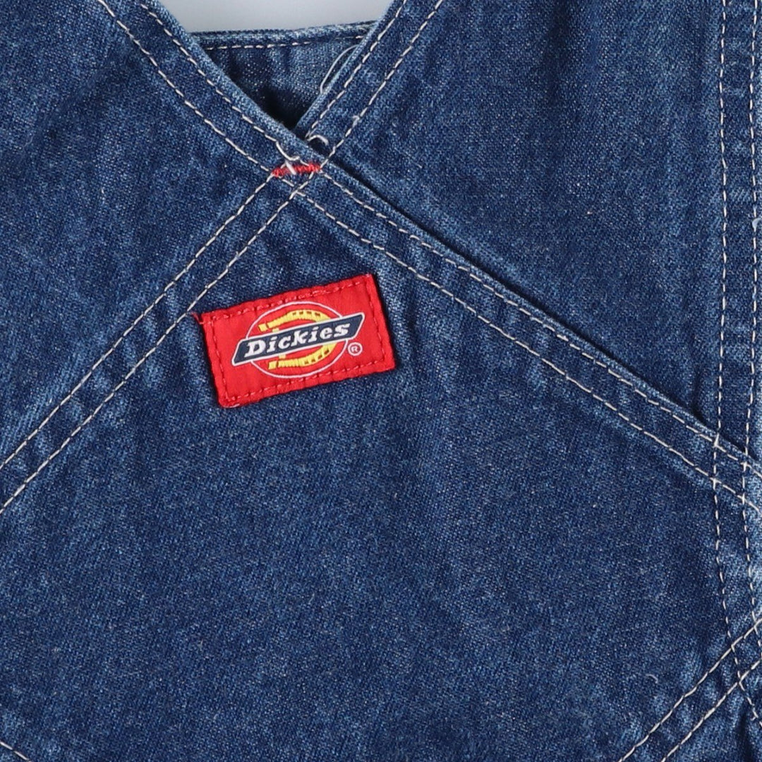 Dickies denim overalls, men's size W44 (approx.) cotton blue type Vintage Second Hand
